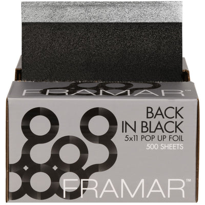 Framar Embossed Pop Up Foil Medium Back in Black 5 inch x 11 inch 500 ct.