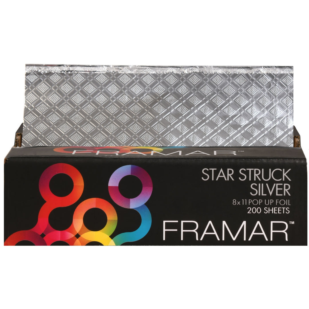 Framar Embossed Pop Foil Medium Star Struck Silver 8 inch x 11 inch 200 ct.