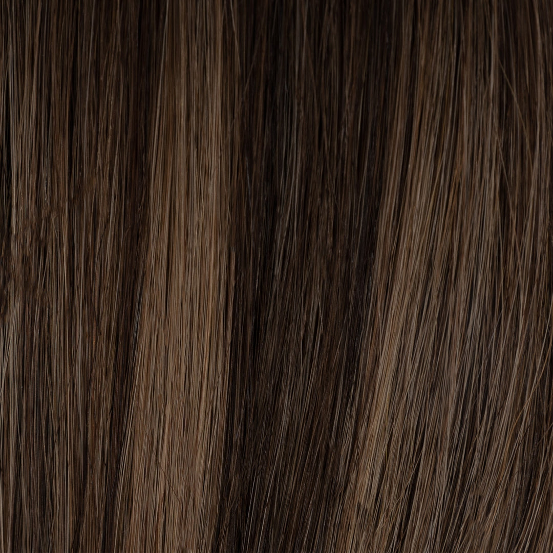 Hotheads 4/4A/20BY- Balayage Warm Brunette 18 inch